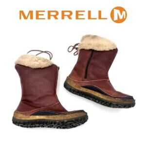 Merrell women's Oslo Waterproof Rust Casual Ankle winter snow boots - SIZE 7.5